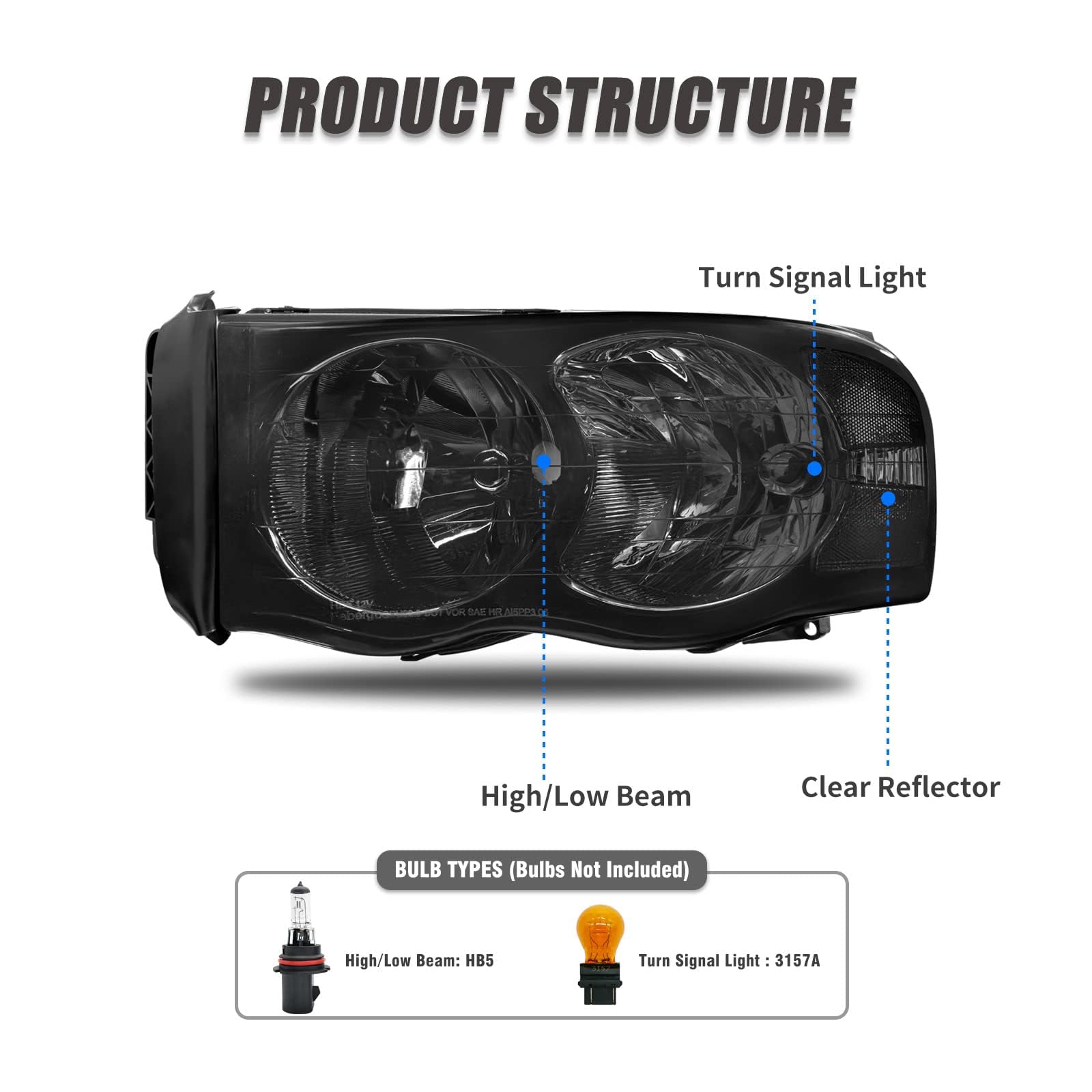 Rear view of headlight showing bulb socket and connector