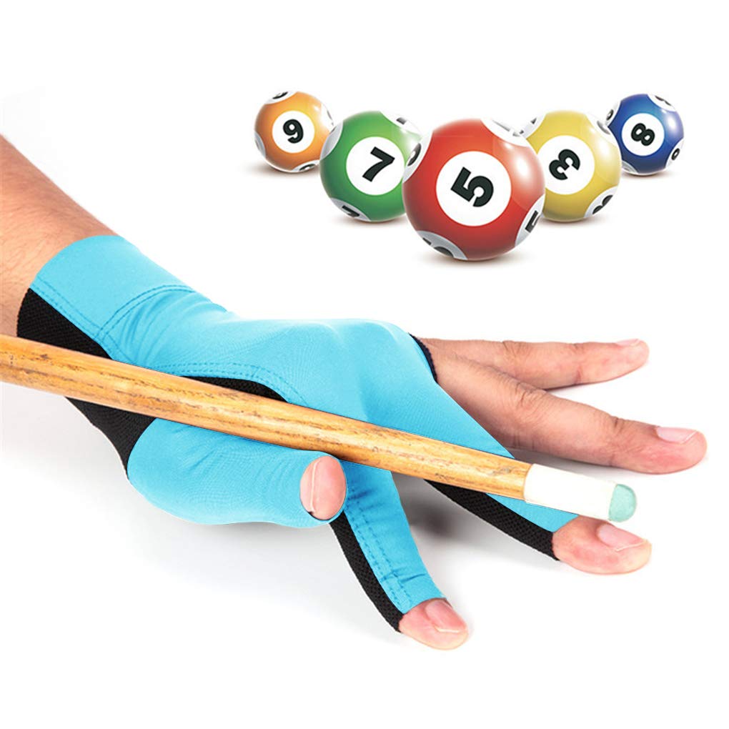High Elastic Wear-Resistant Billiard Gloves for Men and Women 5 Colors, Professional 3 Fingers Thin 