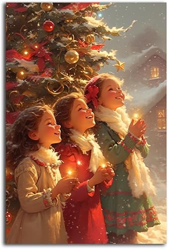 Miniatura 20 de NTEUMM Arte de Pared Navideño Decoración de Pared de Muñeco de Nieve Muñeco de Nieve en el Inodoro Imágenes Navideñas Decoraciones del Hogar Pintura