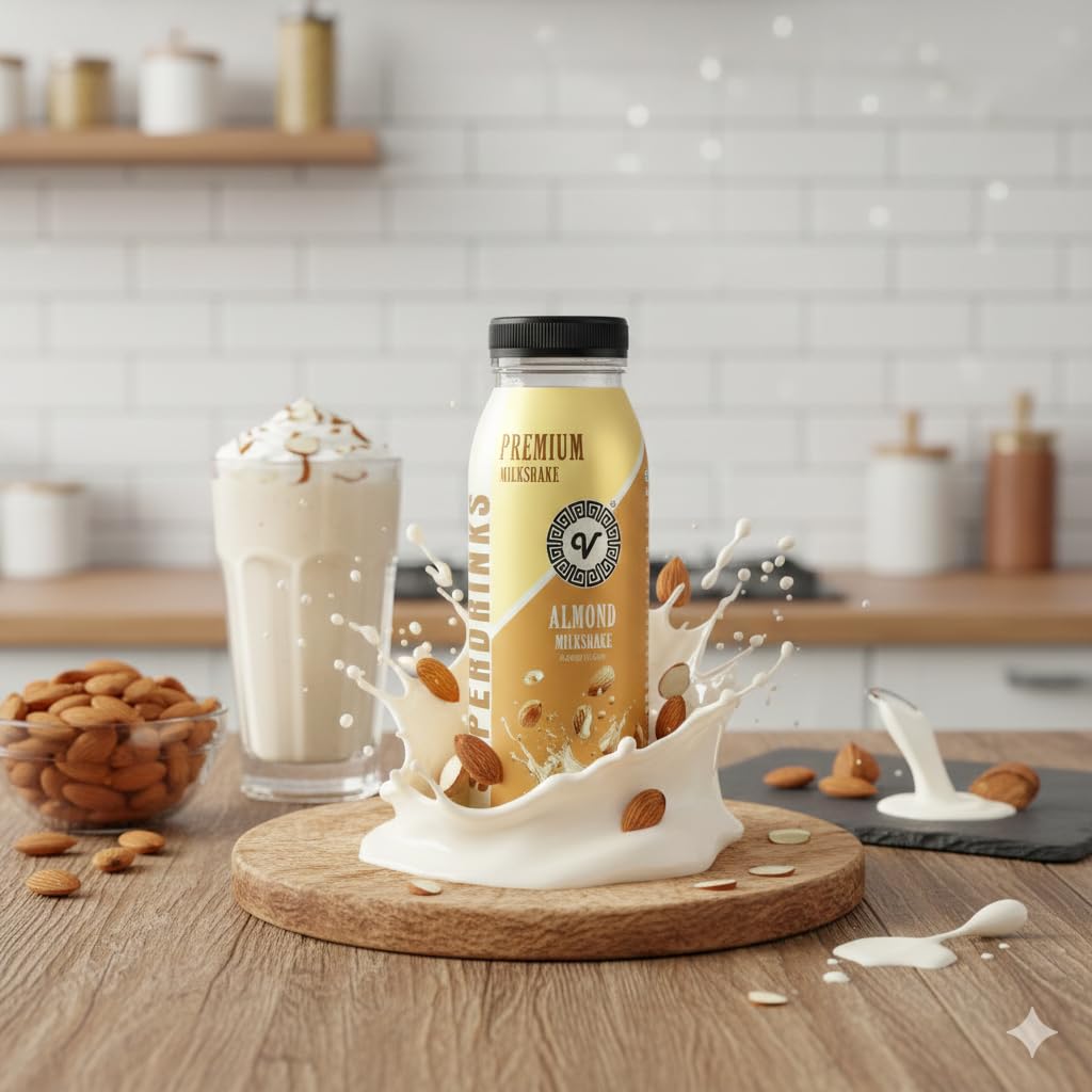 SUPERDRINKS Almond Milkshake | 200ml | Dairy Beverage | No Added Preservatives | Natural Ingredients | Ready to Drink (Pack of 4)-image-15