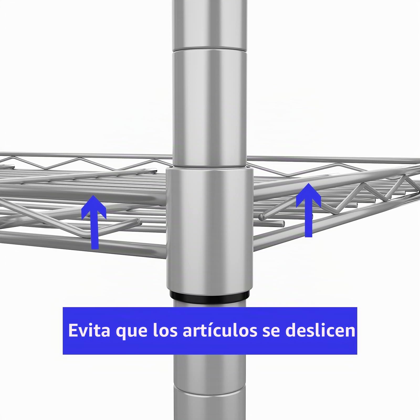 Himimi Estantería de Alambre de 6 Niveles, Estante Independiente, estantes de Almacenamiento de Metal, Estante Organizador Resistente para Garaje, Cocina, baño, Plateado