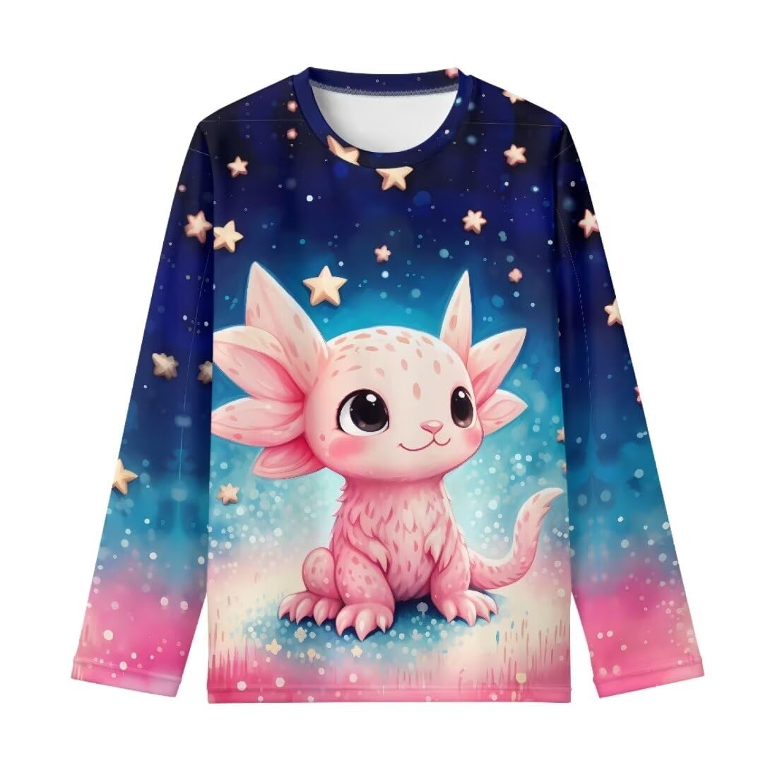 Long Sleeve Shirts for Girls Winter Tops 3-16t Cartoon T Shirts for Fall Clothes