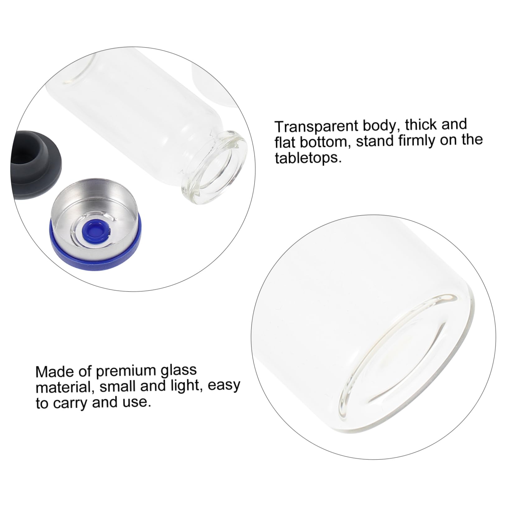 Alipis 100stücke Transparente Glasfläschchen Klare Flaschen Mit Deckel Leere Glasflaschen Experimentierfläschchenflasche Nachfüllbare Glasflaschen