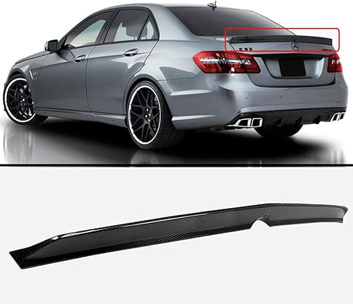 Alerón de maletero de fibra de carbono de alta resistencia compatible con Mercedes Benz W212 Clase E y E63 AMG Sedan 2010-2015