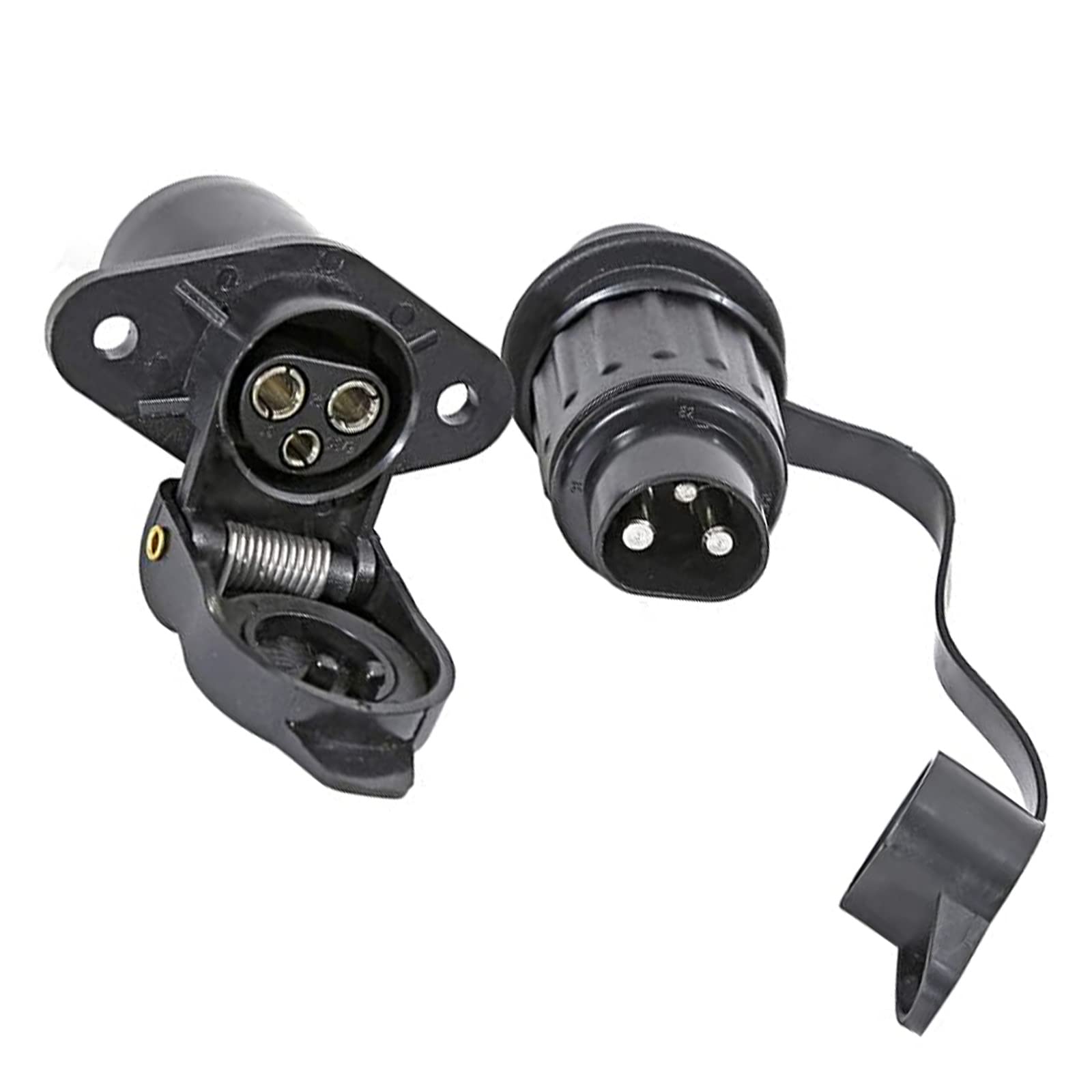 Buy 12 V 3 Pin Trailer Plug Socket Connector Adapter For Tractor 3Pin