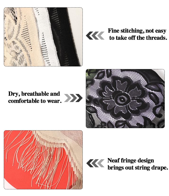 Women Lace Wraps Shawls Triangle Wrap Shawl 1920s Shawl Evening Party Dress Wedding Mesh Fringe Pashmina Shawl3