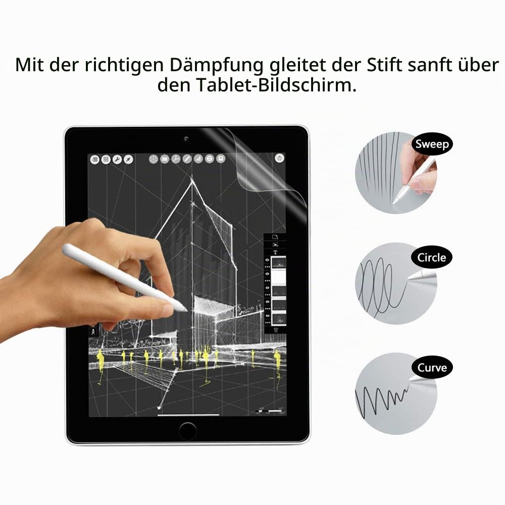 2 Stück Paper-Feel Schreib- & Zeichenfolie für 15.6 Zoll (16:9) Laptops, kompatibel mit Smart-Pencils und Stylus