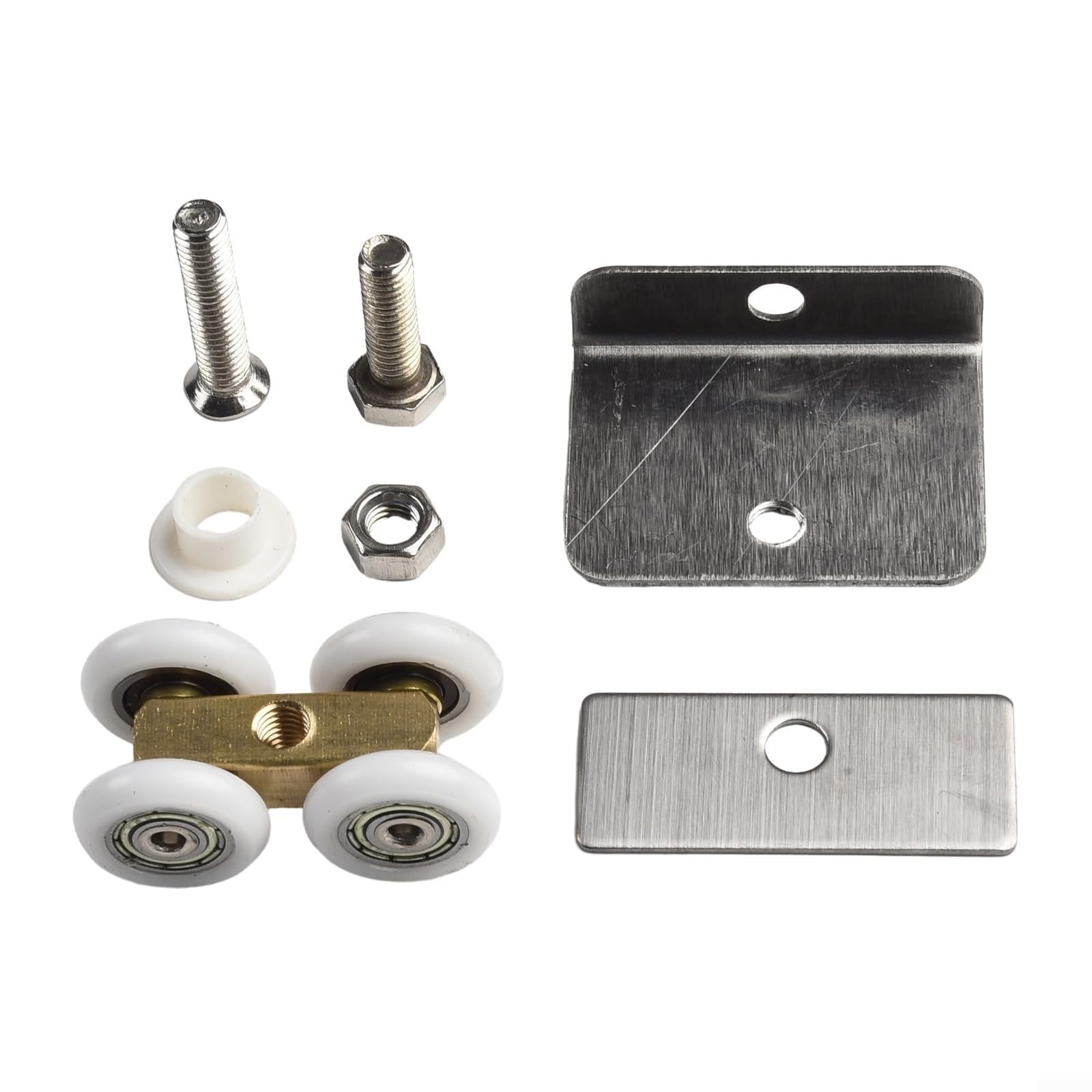 FDEFIRTFG Furniture door rollers, Copper Fourwheel Roller for Shower Room Sliding Door Installation