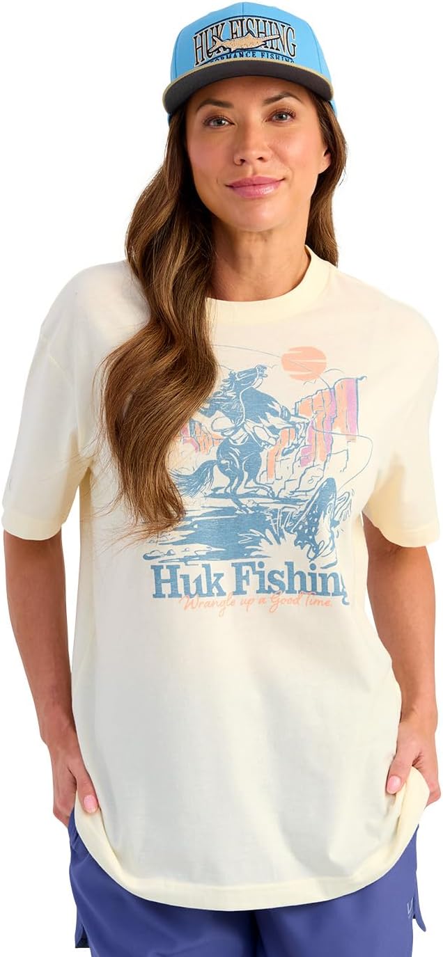 HUK Womens Short Sleeve Performance Tee, Fishing T-Shirt for Women