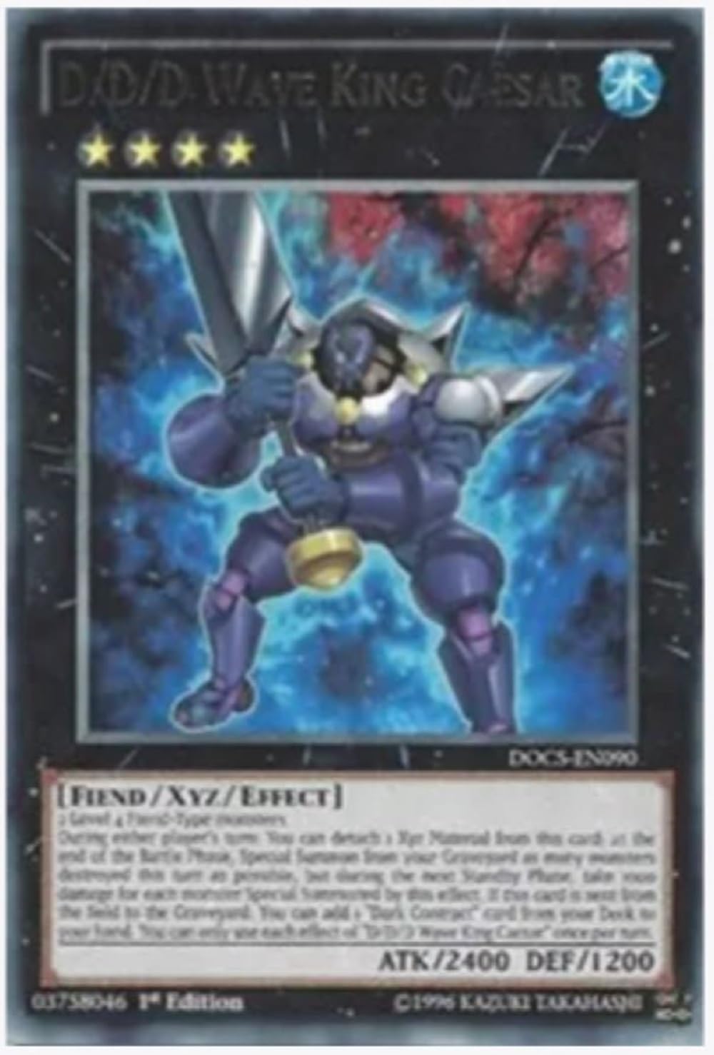 yugioh - D/D/D Wave King Caesar DOCS-EN090 1st Edition Rare - Dimension of Chaos