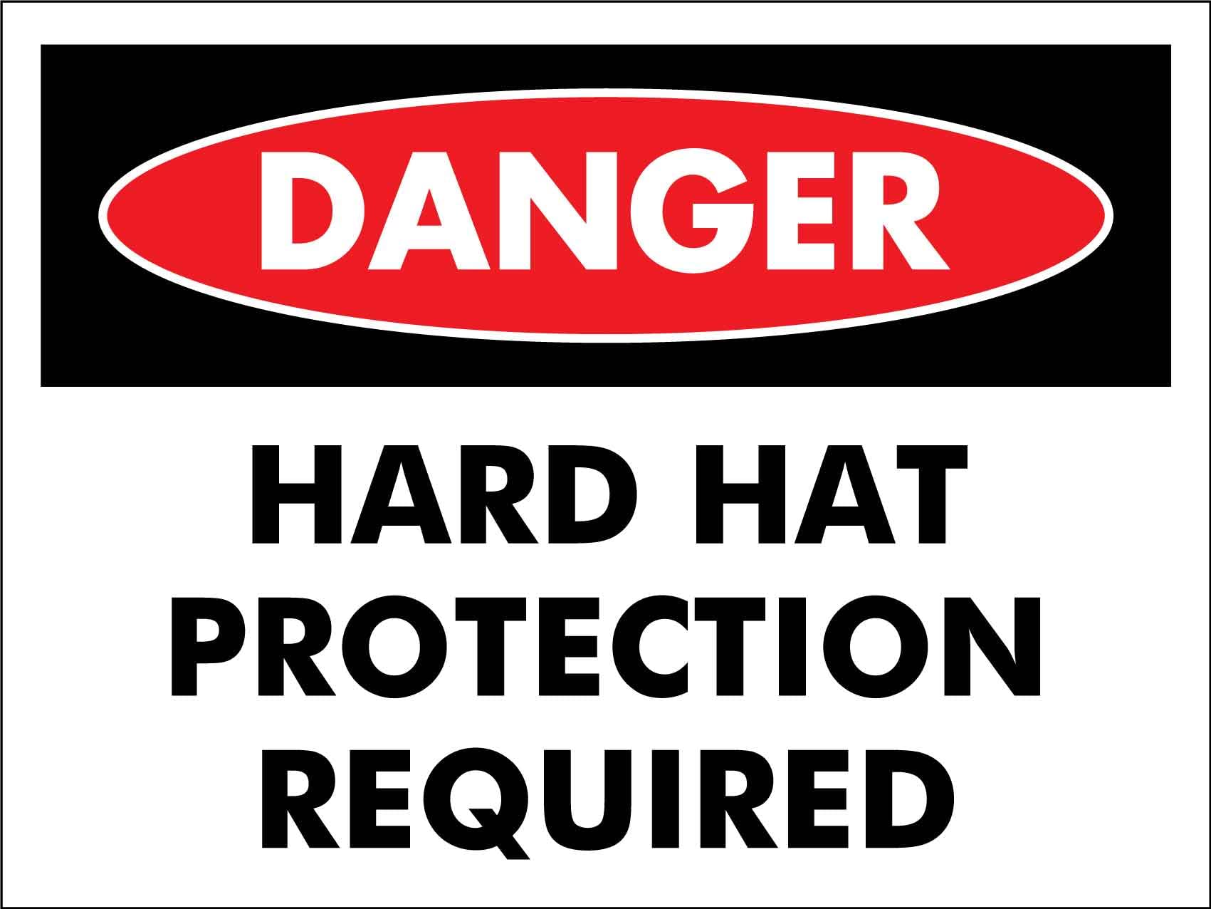 Danger Hard Hat Protection Required Warning Sign Wall Metal Sign Hanging Wall Plaque Plaque Tin For Garage Shed Bar Pub Garden M