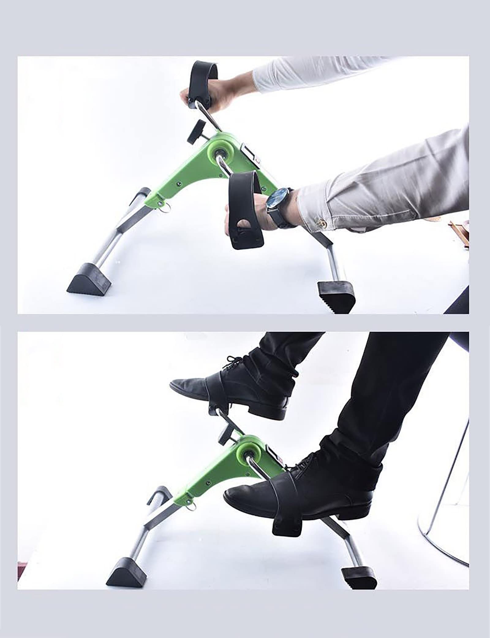 Mini Bicicleta estática, ejercitador de Pedales con Resistencia Variable, Equipo de rehabilitación de Fitness Plegable y Ajustable para Personas Mayores, Ancianos
