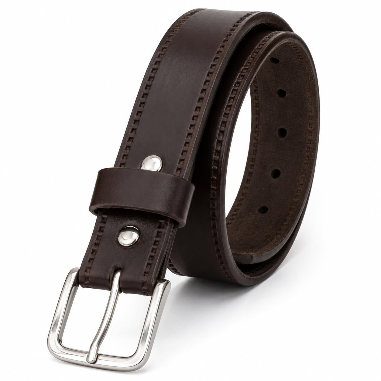 Streeze Boys Real Leather Belt. Made in UK. Children's Brown Leather Belt Sizes 14" - 30" (waist 14"-16", Brown)