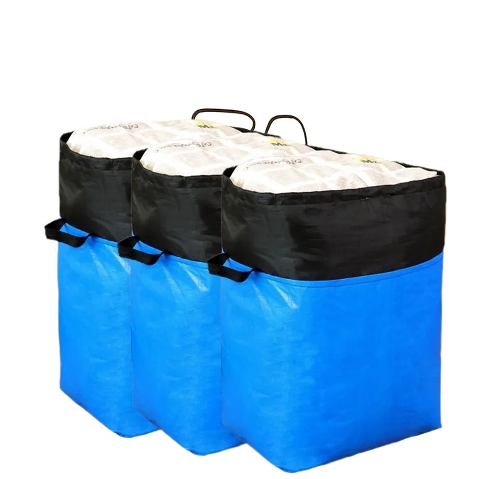 KIFSDLF Extra Large Capacity Thickened Waterproof Dustproof Bag For Quilt Storage Moving Packing Dormitory Organizing([pack of 3] blue large)