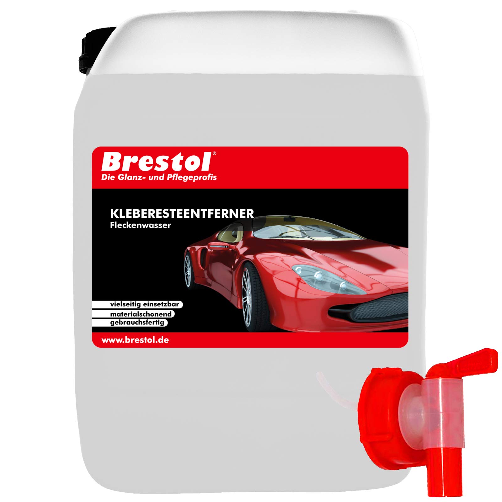 Brestol Smacchiatore di colla, 5 litri, con rubinetto da 51 mm, smacchiatore di colla, rimozione di inchiostro, macchia, detergente per vernice, solvente organico