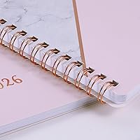 Vista 9 de 2026 Planner - Jan. 2026 - Dec. 2026, 8" x 10", 2026 Planner Weekly and Monthly with Tabs, Planners 2026, Twin-Wire Binding - Pink Marble