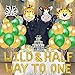 Geloar Wild and Happy Half To First One Birthday Decorations, Wild & Happy Half To A Year Balloons for Baby Girl Boy 1/2 Birthday Six 6 Months Pregnant Baby Shower Party (Gold, Wild & Halfway To 1)