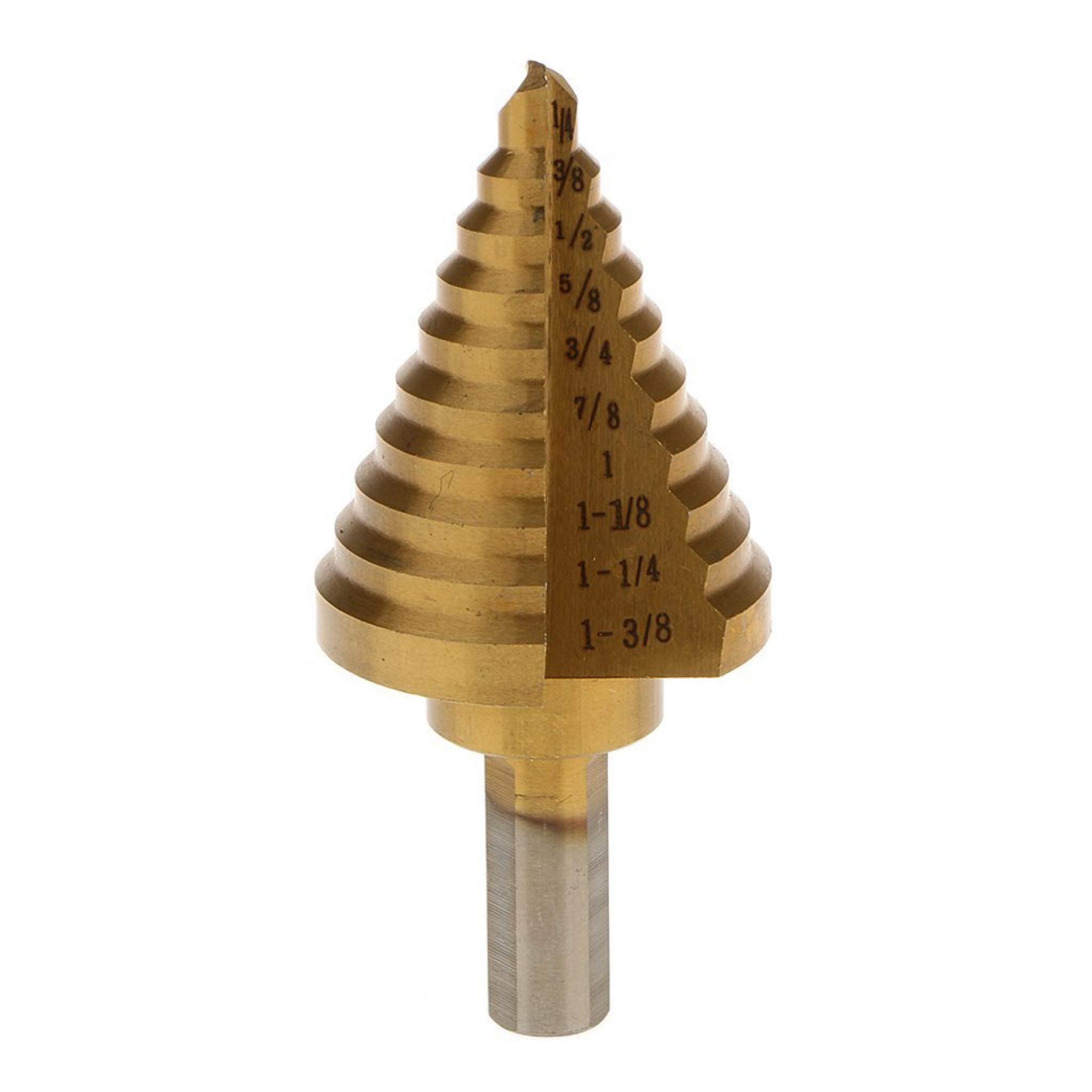 Triangular Shank Hss Step Cone Drill Titanium Bit Hole Cutter 1 or 4 1 3 or 8 Inch-image-15