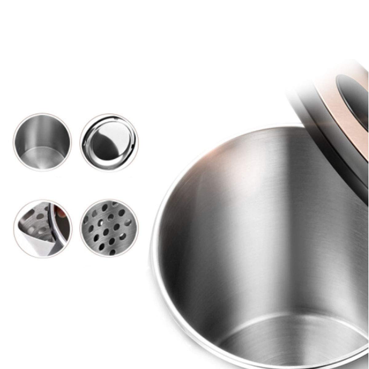 bollitore elettrico, Bollitori a doppio strato da 1, 7 l, potenza 1800 W, design silenzioso(Elegant Gold)