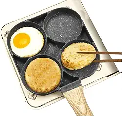Frigideira Antiaderente 4 Partes Ovo Hambúrguer
