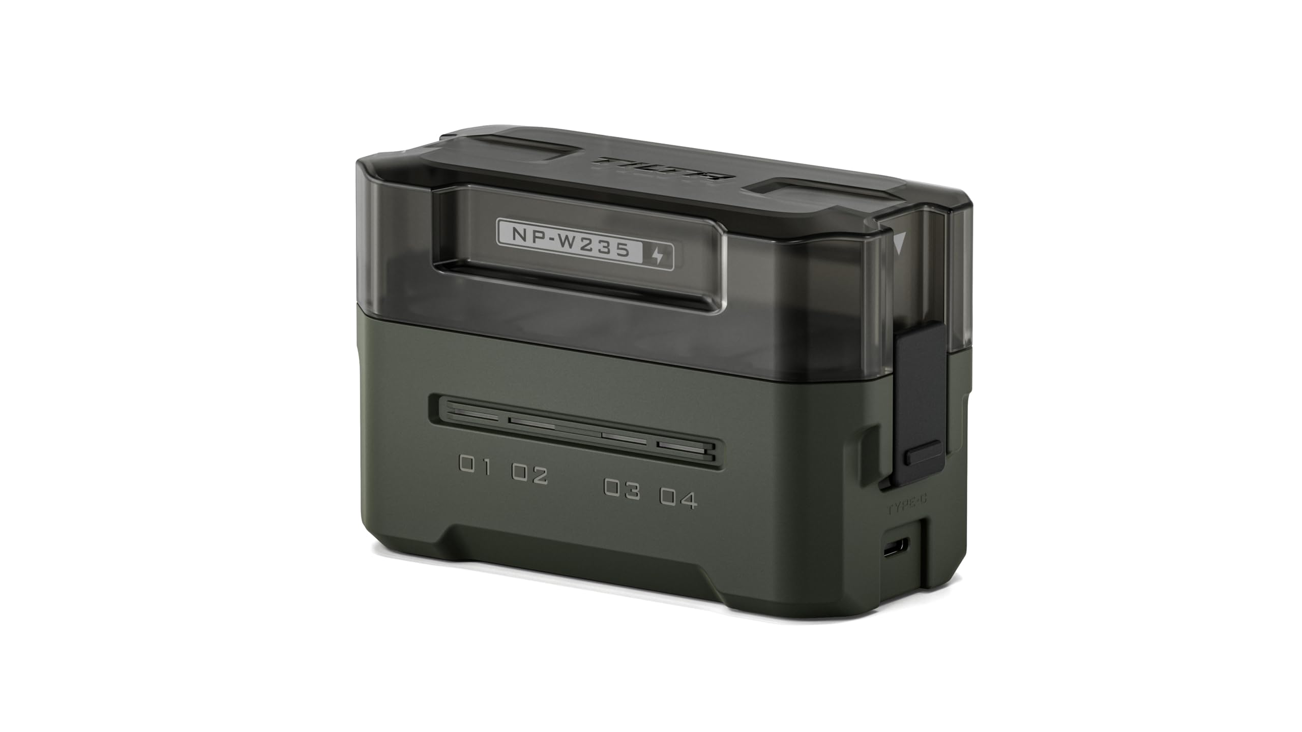 Tilta NP-W235 Portable Charging Station - Green | Charge 4 Batteries w/USB-C PD 45W Fast Charge | Safe for X-T5, X-T4, X-S20, GFX100 II, GFX100S,