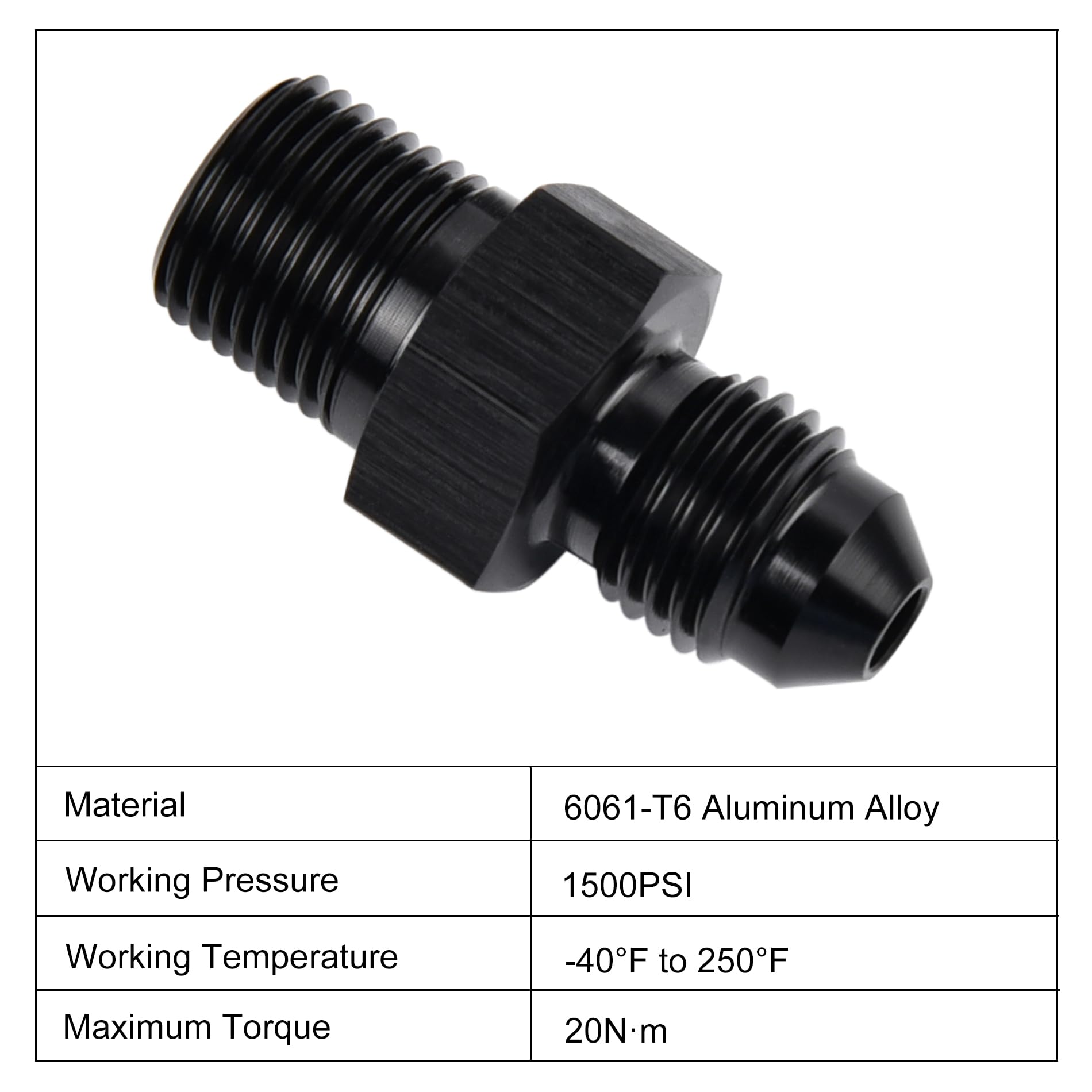 Fuel Tank Bung Fitting EVIL ENERGY 12AN Female To 3/4 NPT Male Swivel Fitting 3/4 NPT Female Fitting - View #13