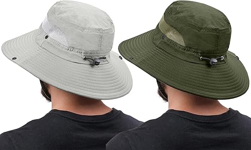 Miniatura 4 de 2 Pack Boonie Sun Hat for Men & Women with UV Protection UPF 50+ for Fishing,Hiking,& Gardening