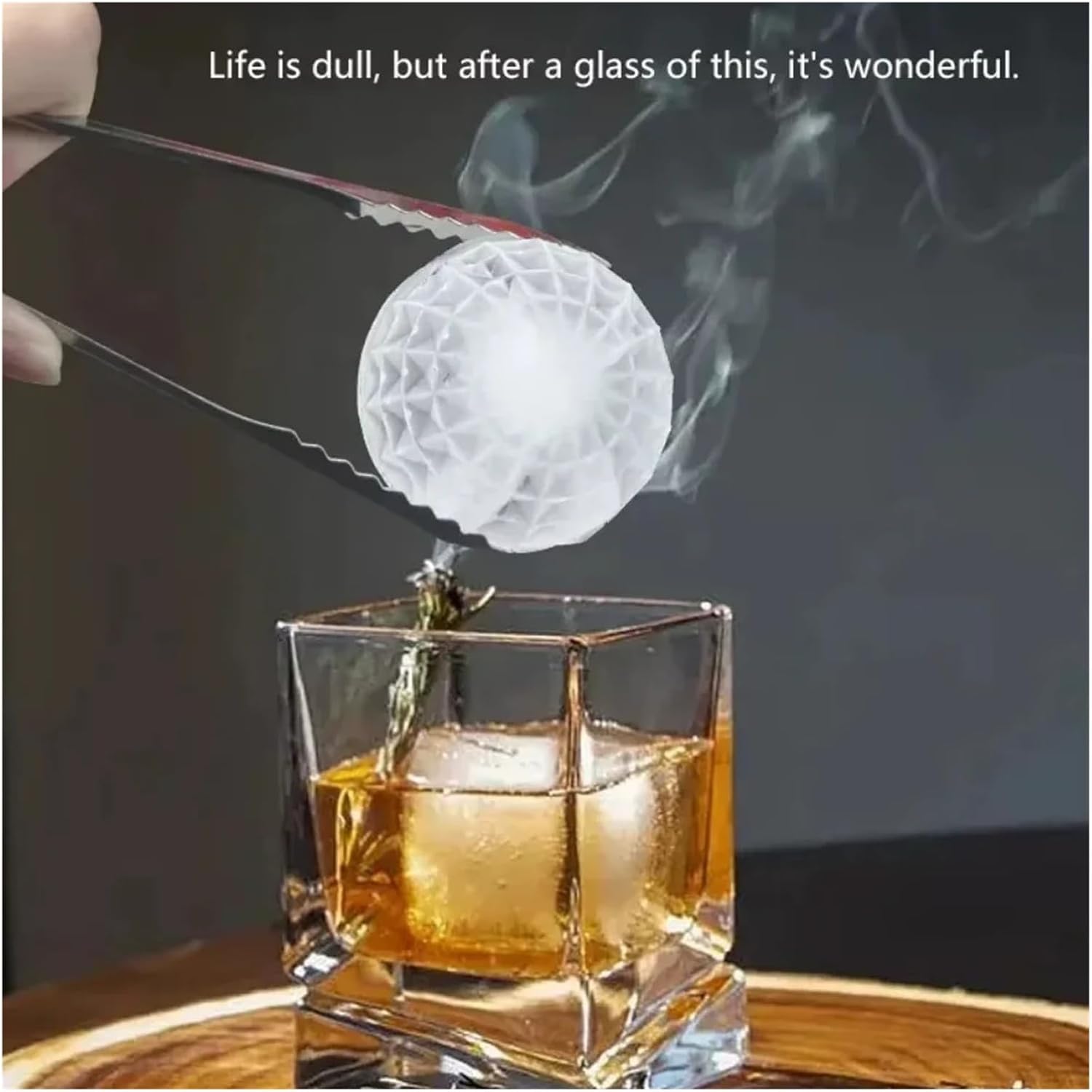 Silicone Ice Cube Mold Tray With Lid - Prism Ball Suitable For Whisky Cocktails, Juice, Etc. Cocktai(Black 2pcs)