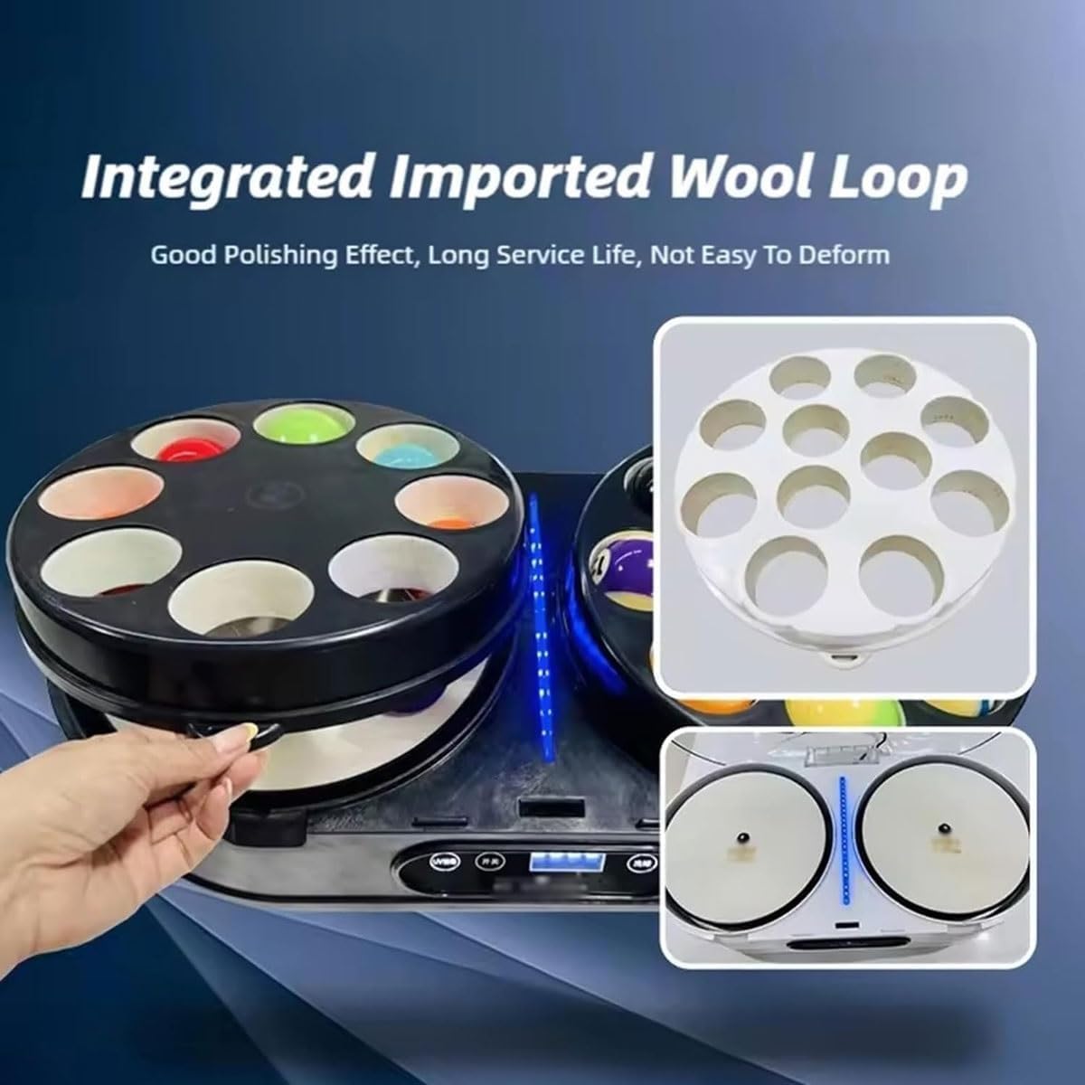 Pulidor y limpiador automático de bolas de billar, máquina de limpieza de bolas de billar con panel táctil, pulido y secado para juegos de billar y billar