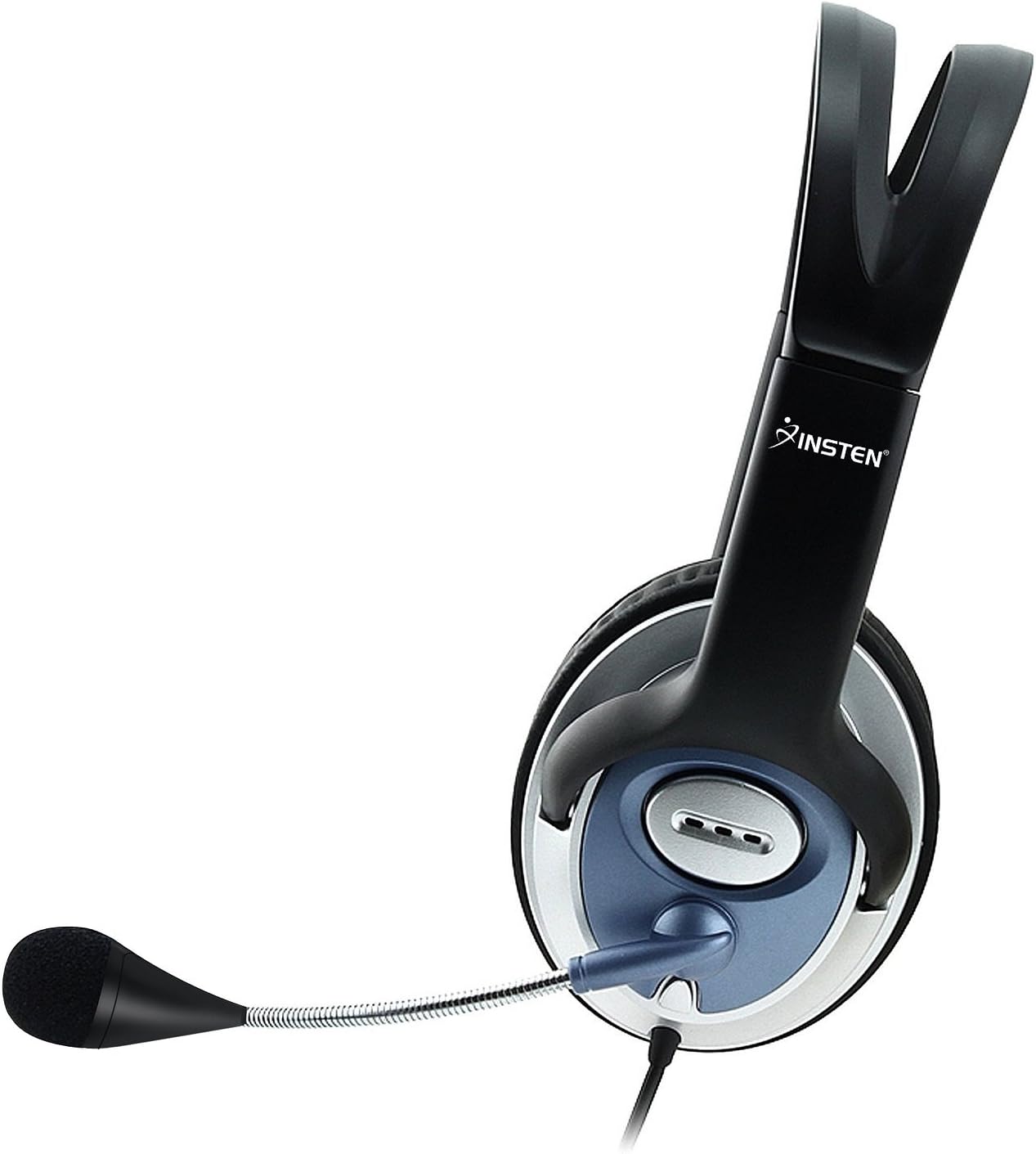 Insten Overhead Headset with Built in Microphone Handsfree Noise Canceling Mic with Adjustable Headband for PC Laptop Computer/Skype/Conference Calls Webinar Meeting Stereo On-Ear Wired Headphone