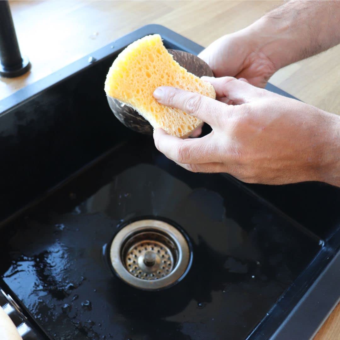 andoo Esponjas para el hogar | Esponja de limpieza orgánica, Esponja de cocina, Esponja de cocina, Esponja para platos, Biodegradable, Respetuoso con el medio ambiente (40 unidades)
