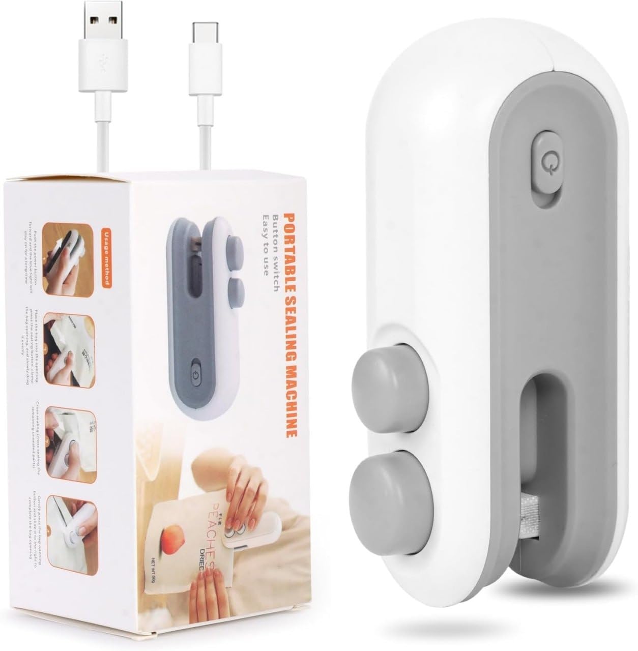 SAKO™ USB Portable Sealing Machine | 2-in-1 Mini Bag Sealer & Cutter | Heat Sealer for Food Storage, Snacks, Plastic & Packaging Bags | Rechargeable with USB Cable-image-38
