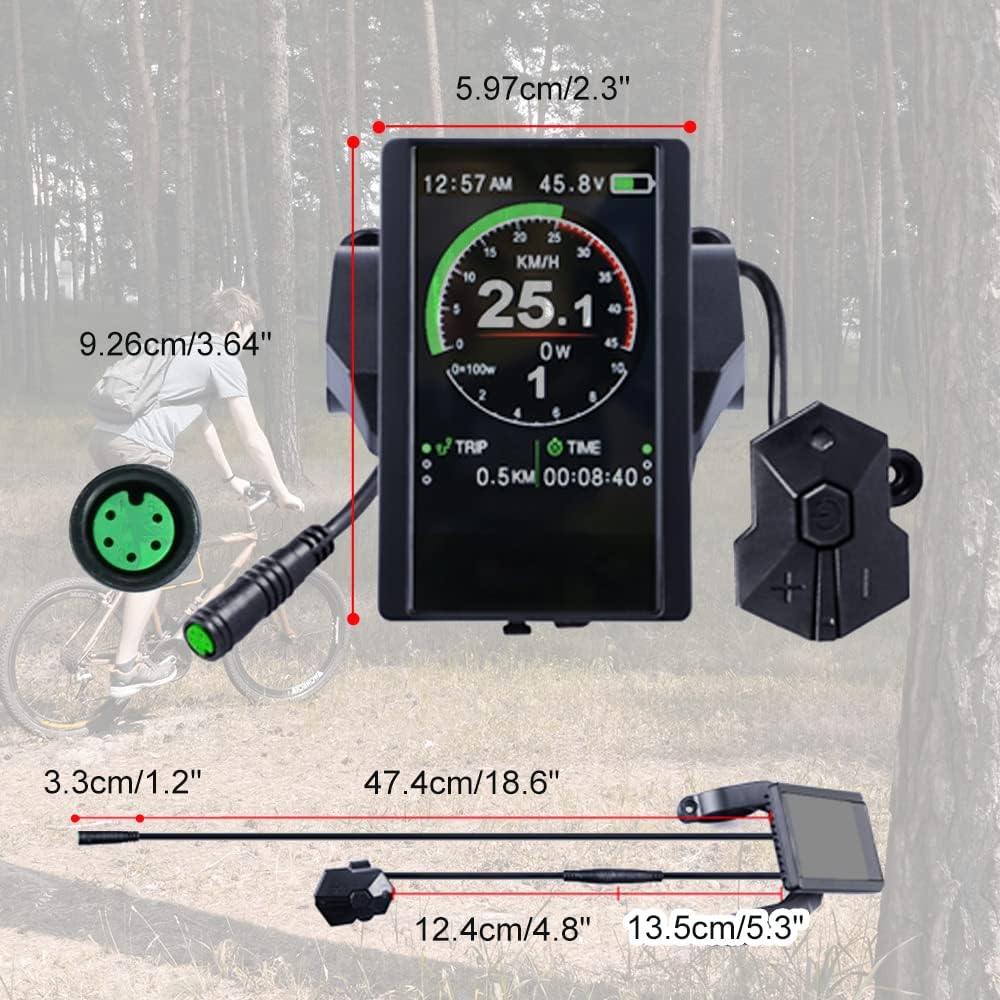 BAFANG P850C Display Dimensions