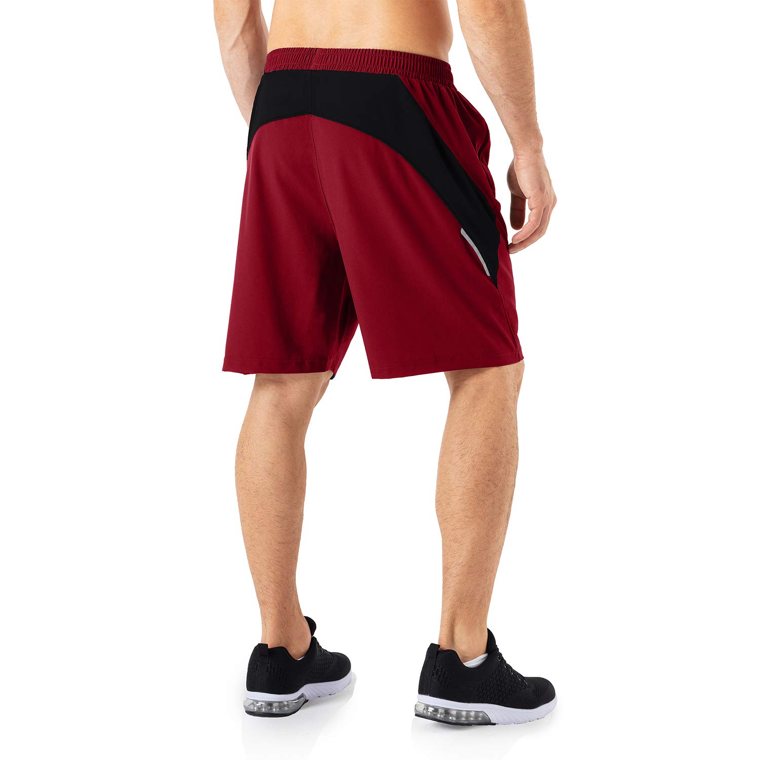 HMIYA Pantaloncini Running Uomo Leggero Sportivi Shorts Asciugatura Veloce Palestra Corsa Calzoncini con Tasca con Cerniera