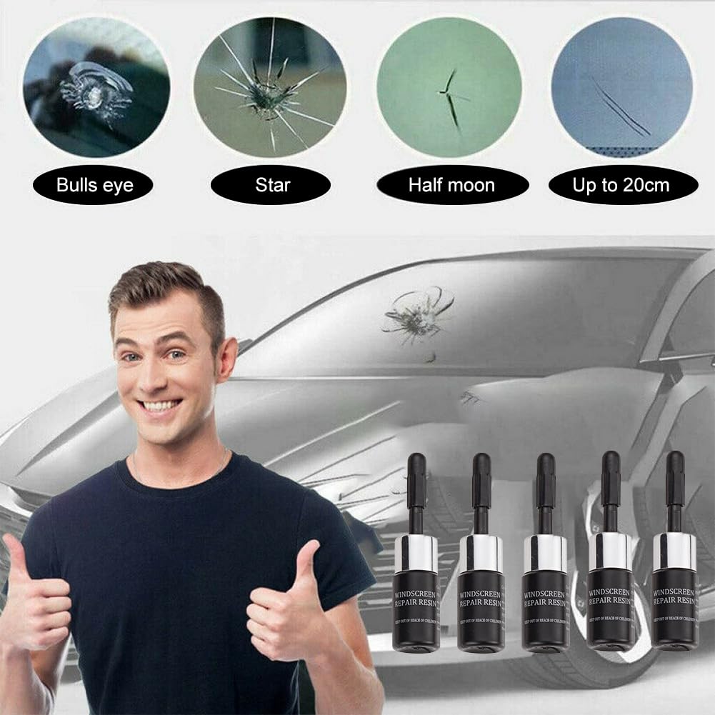 Kit Riparazione Parabrezza Auto,Kit Riparazione Vetro Auto,Set Riparazion per Parabrezza,Kits Strumenti di Riparazion Parabrezzas,Kits Riparazions Crepe Vetro,Set Repair Parabrezzas