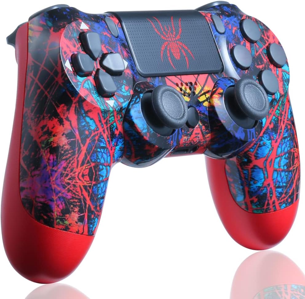 Wireless Controller Compatible with PS4 - Game Joystick Gamepad with Charging Cable Compatible with PS4/ Slim/Pro/PC/iOS/Android