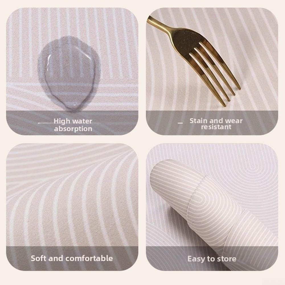 Tapete de baño suave de tierra de diatomeas, tapete de ducha de secado rápido con respaldo antideslizante, lavable a máquina, absorbente, tapete de entrada, para baño y cocina, resistente al agua (50