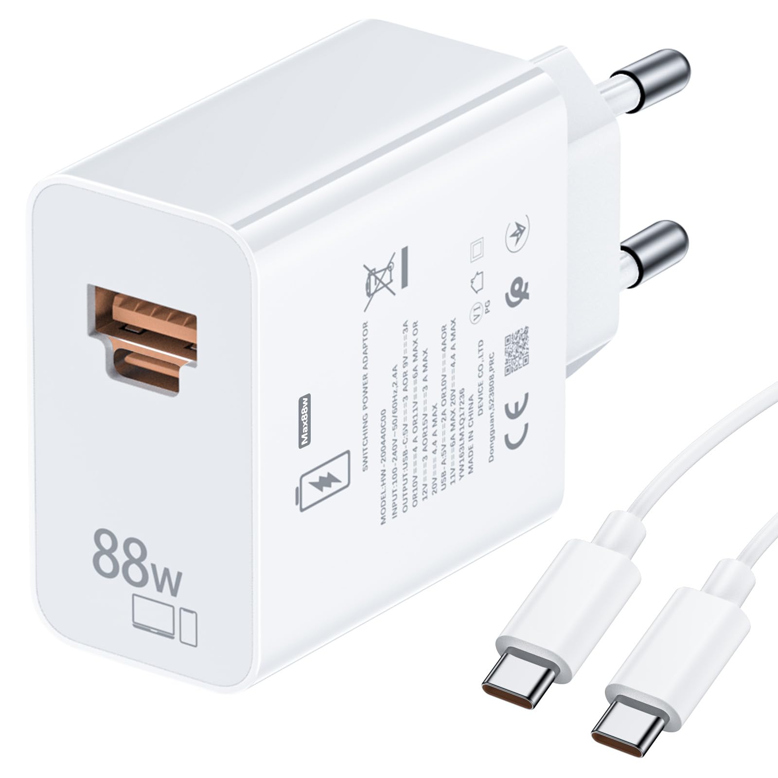 Caricabatterie Da Muro Huawei Originale - Spina Micro-USB Bianca Per Honor 8X Max/Tablet X7