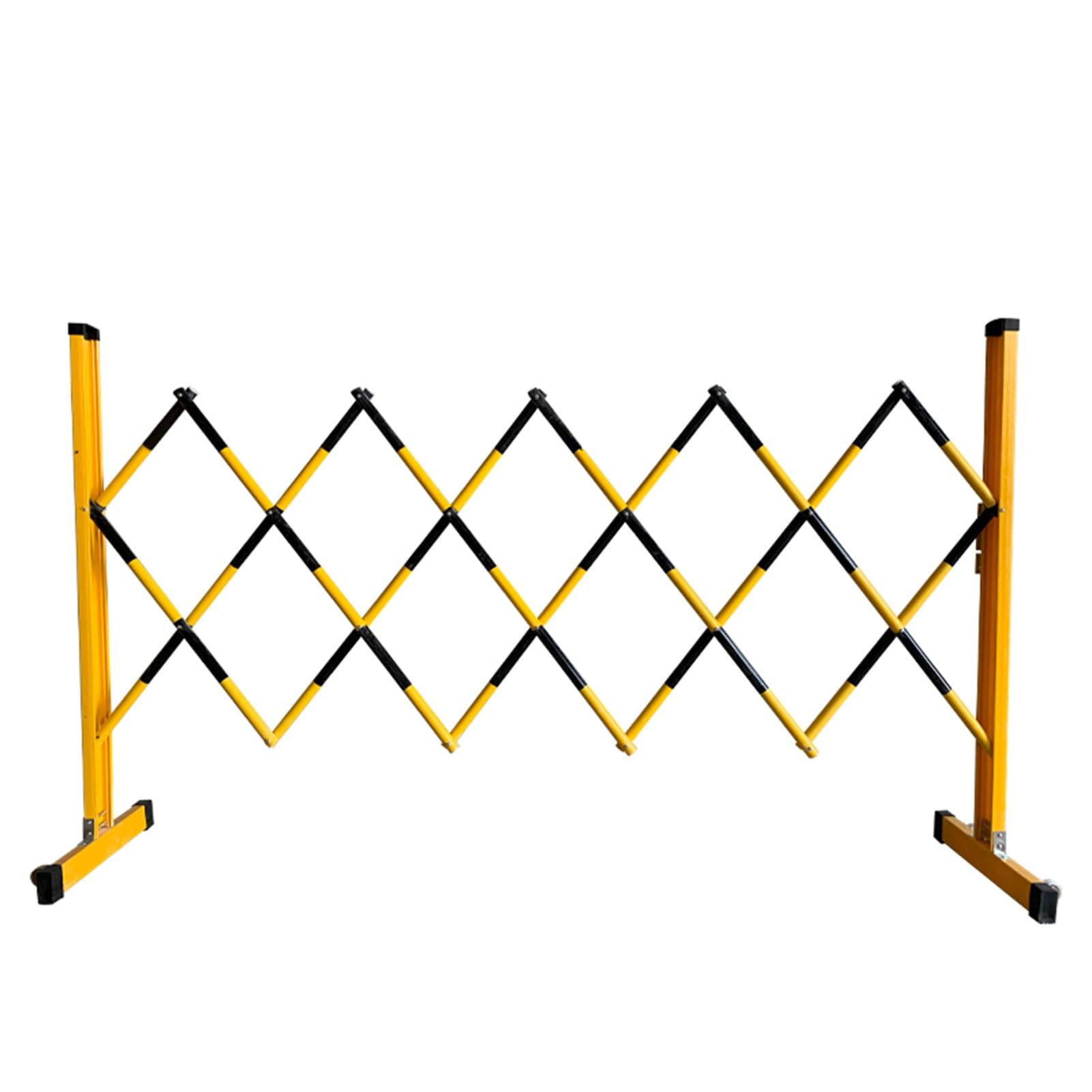 BYFSRUS Expandable Mobile Barricade, Portable Expanding Barrier Gate, Outdoor Retractable Traffic Fence Flexible for Crowd Control Warnings (Color : Black, Size : 120x100cm)
