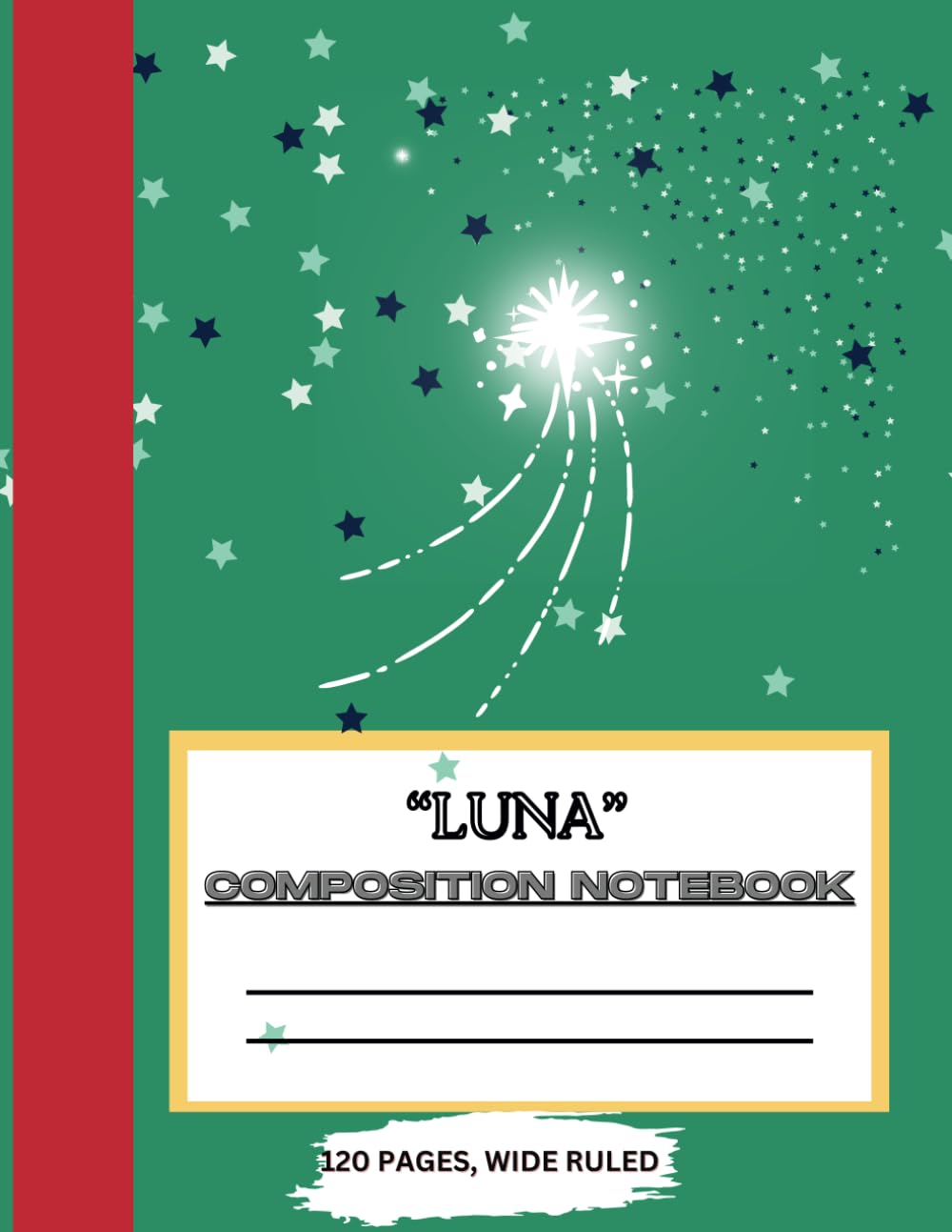 Amazon Basics Wide Premium 8½" x 11" Ruled Lined Writing 120-Page Notebook for School, College, University and Daily Use: Best Writing Experience with Premium Quality Paper 34 lines per page