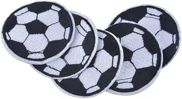 Ximkee10 Pack Soccer Ball Embroidered Sew Iron On Applique Patches