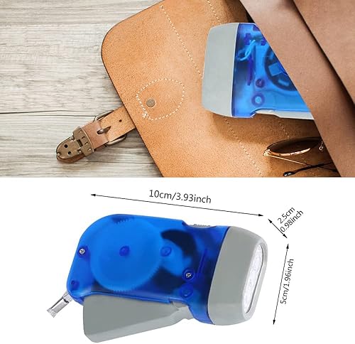 Miniatura 6 de Guyuyii Paquete de 4 linternas de manivela, potente herramienta de seguridad de luz de emergencia con 3 luces LED blancas, batería incorporada,