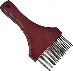 Amaciador de carne com pontas de aço inoxidável para carne de porco, vitela e frango, Vermelho