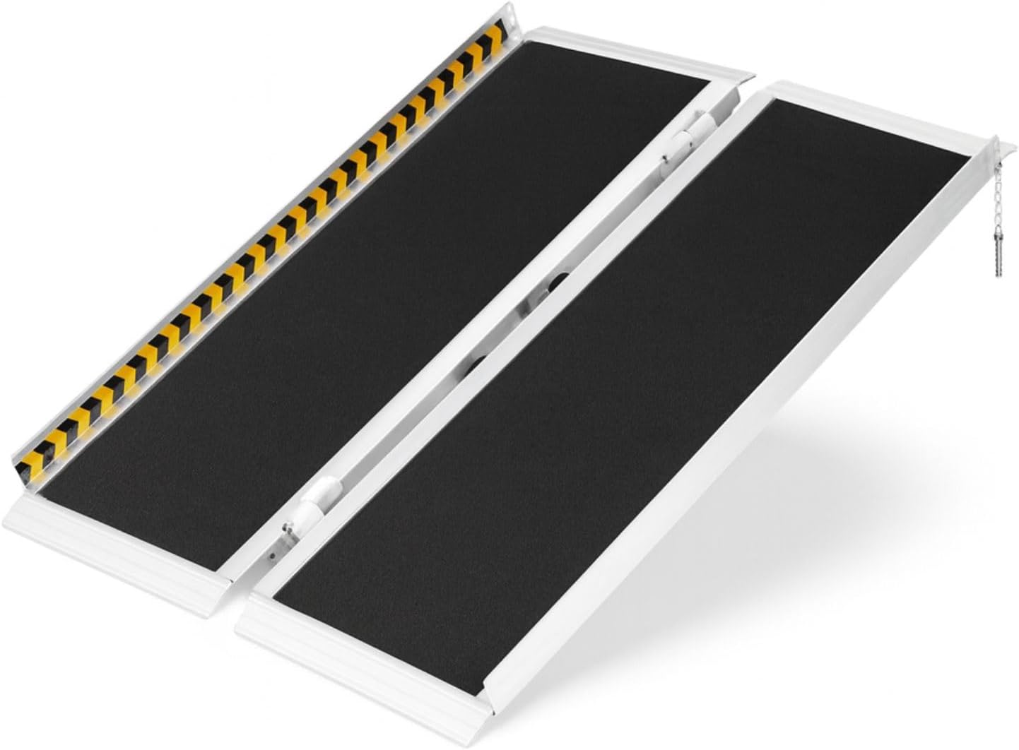 MAXIVMAN 3FT (36") Portable Folding Aluminum Wheelchair Ramp with Handle, 600 lbs Threshold Ramp, Non-Slip Grit, Raised Sides & Rubber-Pad Head for Doorways, Steps & Curbs