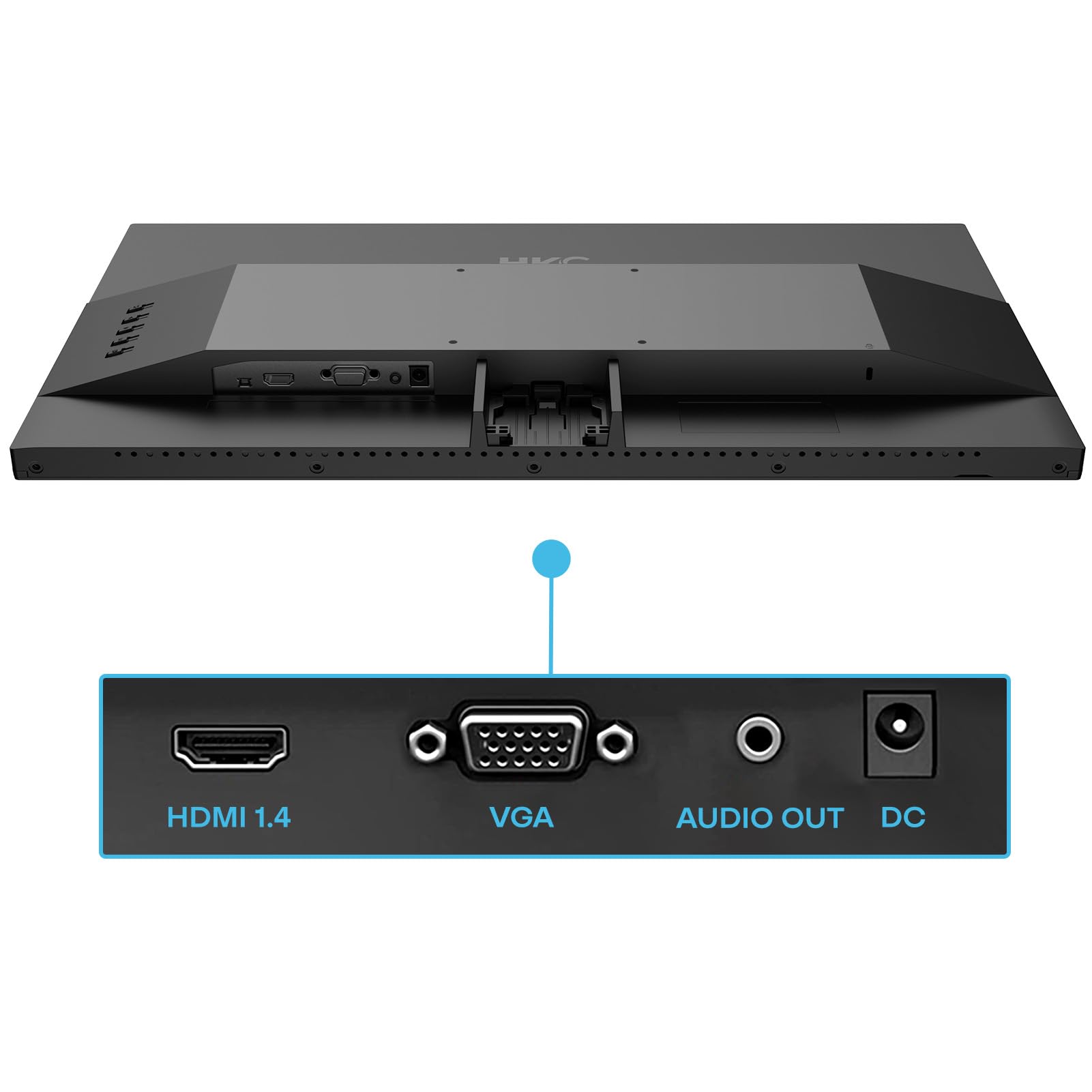 HKC 27 Pouces 144Hz Écran PC Gaming, FHD 1920 x 1080 Gaming Moniteur, Dalle IPS, 5ms, 99% sRGB, Adaptive Sync, Eye Care, Flicker Free, inclinable de -5° à 15°,HDMI 1.4/VGA, VESA 100 x 100mm, V2718S