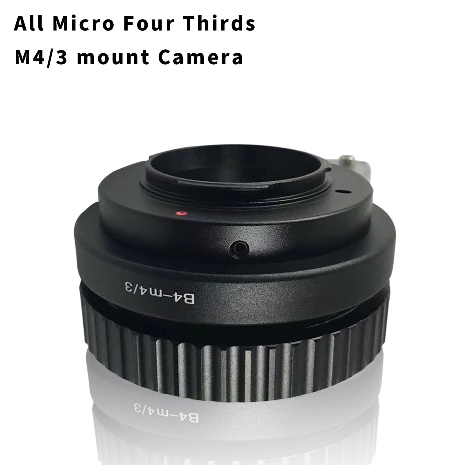 B4 auf M4/3 Objektiv Adapter,Kompatibel B4 (2/3") Objektiv auf Kompatibel mit Micro Four Thirds (M4/3) Kameras OM-5,EM1X EPL10,EPL9,EPL8,EPL7,EPL6,G9,G7,G1,G2,G3,G5+Objektiv Reinigungstuch
