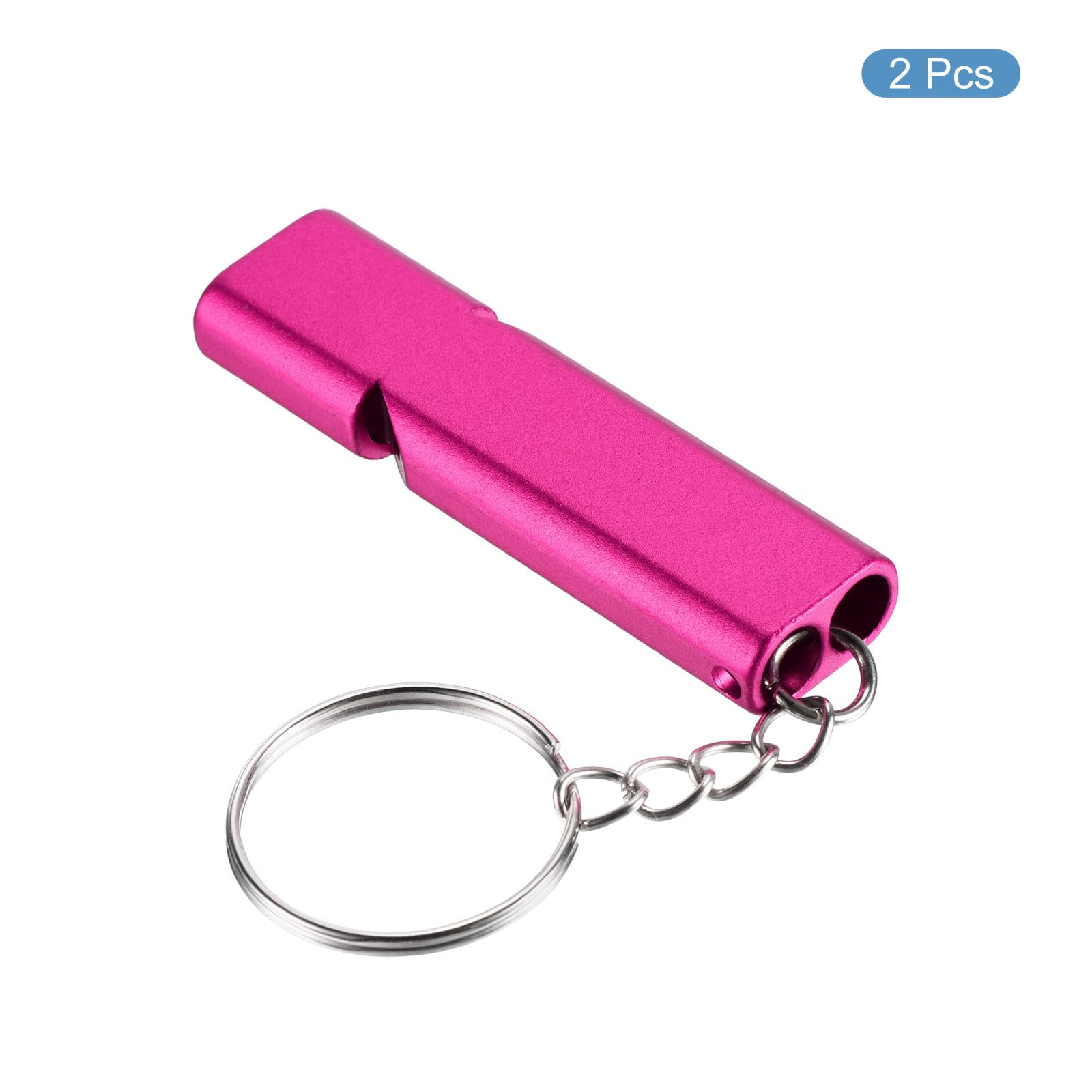 PATIKIL Sifflet D'urgence, Lot De 3 Sifflets En Aluminium Avec Un Son Fort, Porte-Clés Pour La Sécurité En Plein Air Et La Survie Lors Du Camping Et De La Randonnée, Rouge