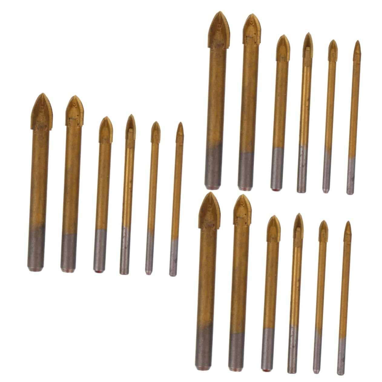 NUOBESTY 3 Juegos Broca Para Azulejos Albañilería Perforar Agujero Teja Broca De 4 Filos Para Cerámica Para Espejo Accesorios Para Herramientas Manuales Metal