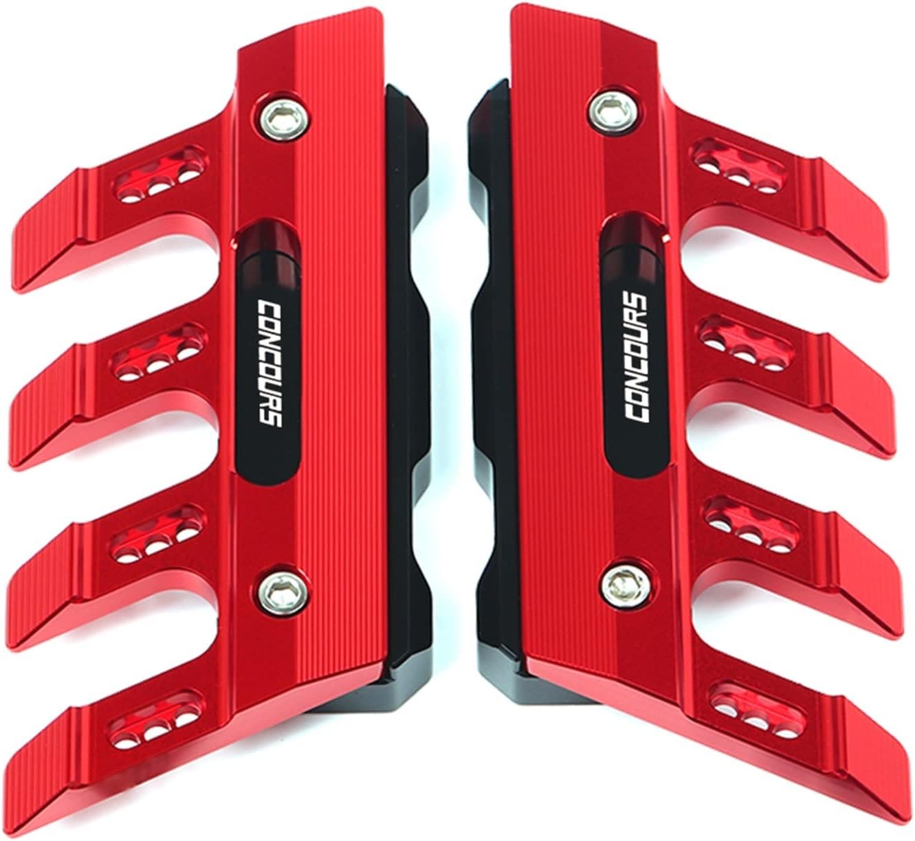 for Kawasaki Concours 14 GTR1400 Motorcycle Mudguard Front Fork Protector Guard Block Front Fender Slider Accessories Side Guard CNC Aluminum Multiple Colour (Color : Red)
