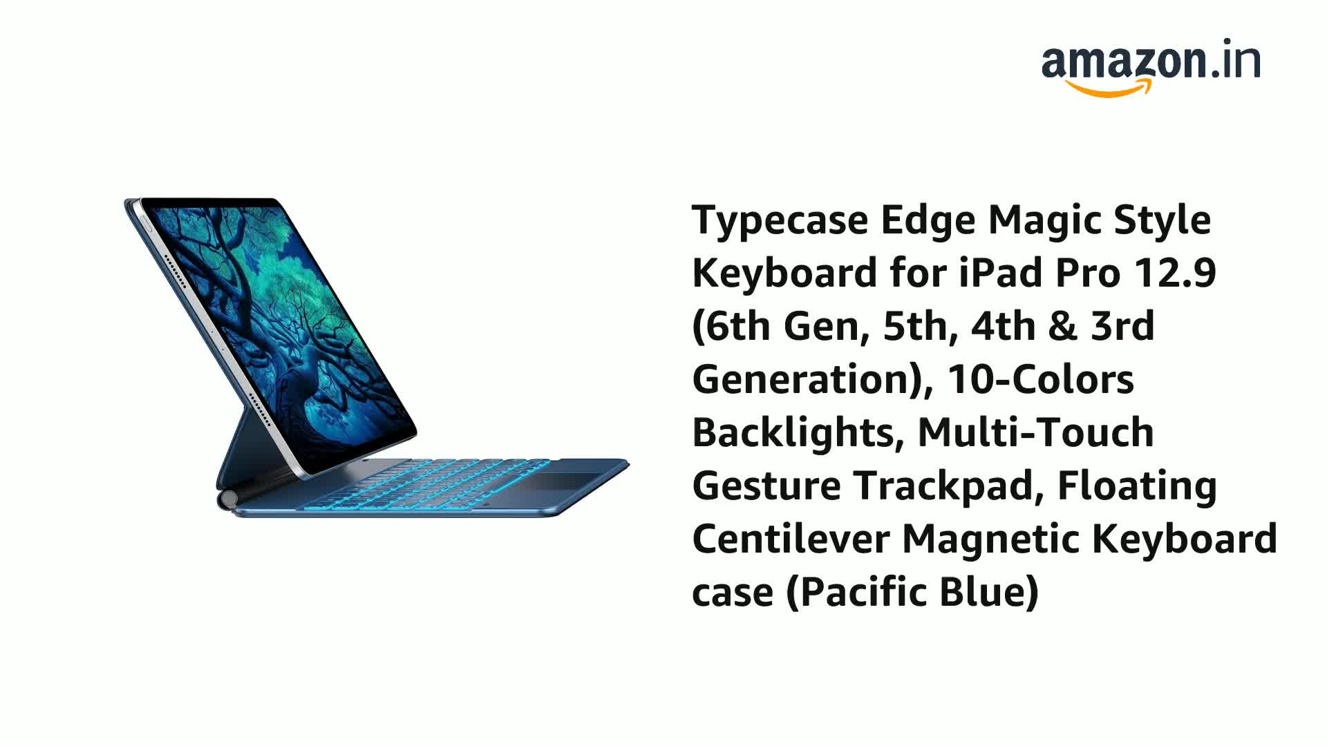 typecase Edge iPad Air 13 Inch Case Keyboard (M3/M2, 2025/2024